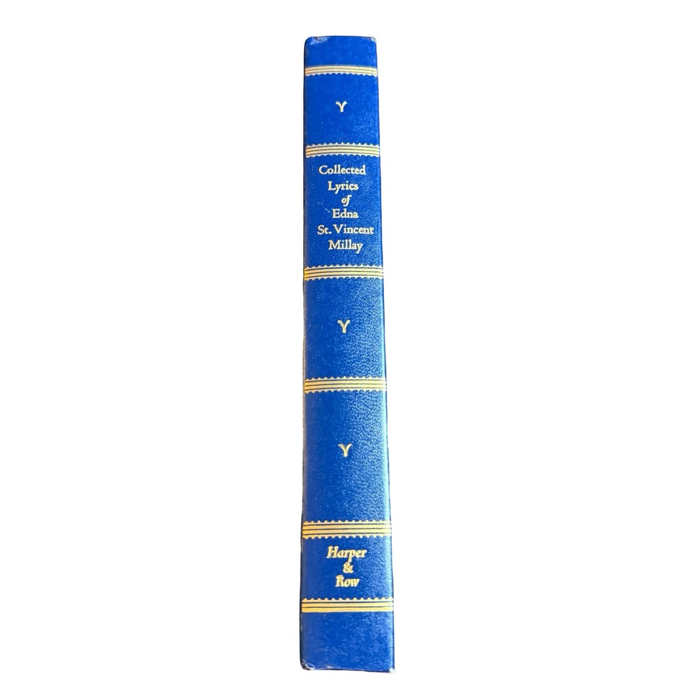 1939 Collected Lyrics of Edna St. Vincent Millay Harper Row Blue Hardcover Poet